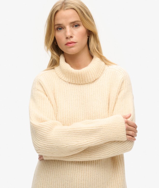Knitted Roll Neck Jumper Dress