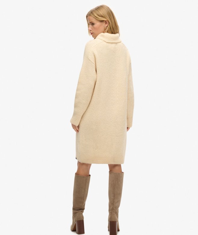 Knitted Roll Neck Jumper Dress