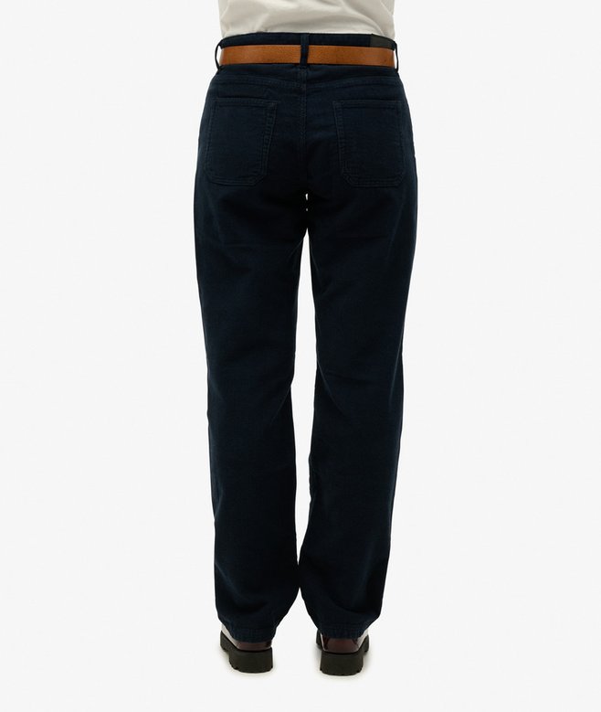 Straight Leg Cord Trousers in Navy main image 1