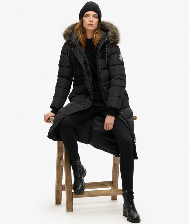 Everest Faux Fur Longline Coat
