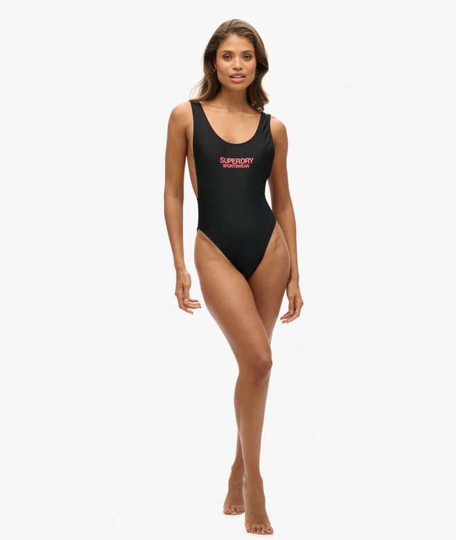 Elastic Scoop Back Swimsuit