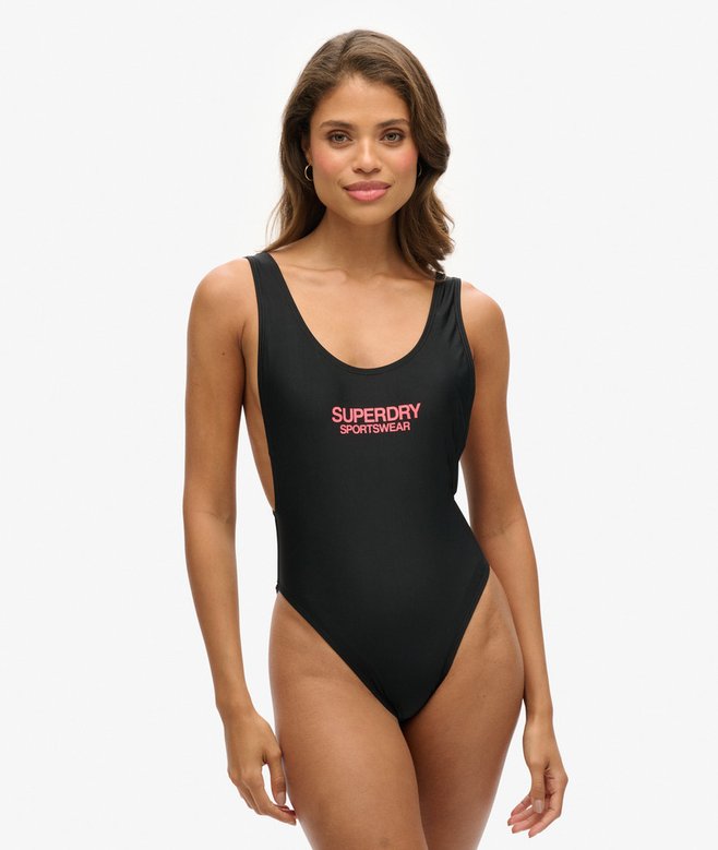 Elastic Scoop Back Swimsuit