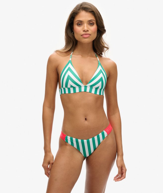 Stripe Triangle Bikini Top