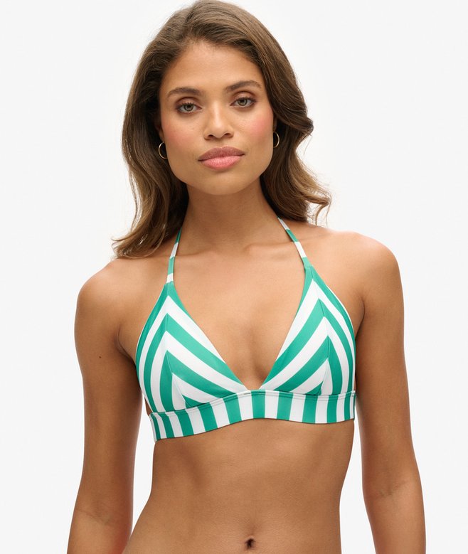 Stripe Triangle Bikini Top
