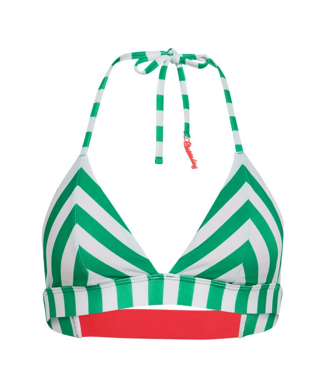 Stripe Triangle Bikini Top
