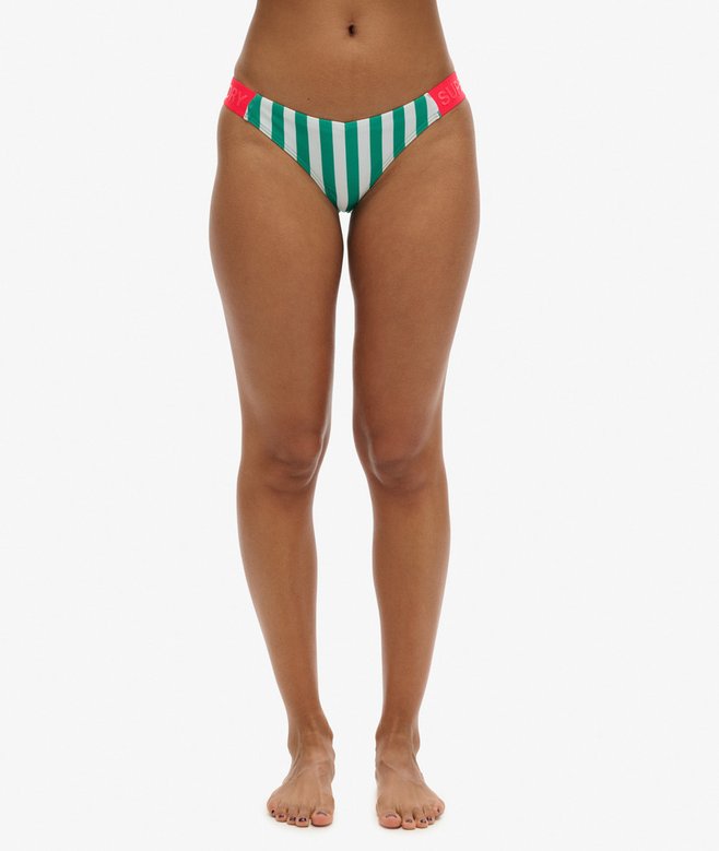 Striped Cheeky Bikini Bottoms