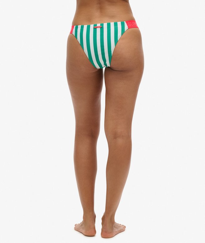 Striped Cheeky Bikini Bottoms