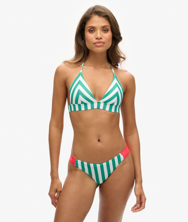 Striped Cheeky Bikini Bottoms