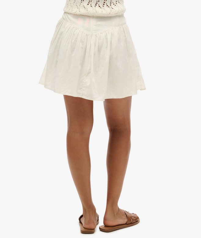 Lace Trim Mini Skirt