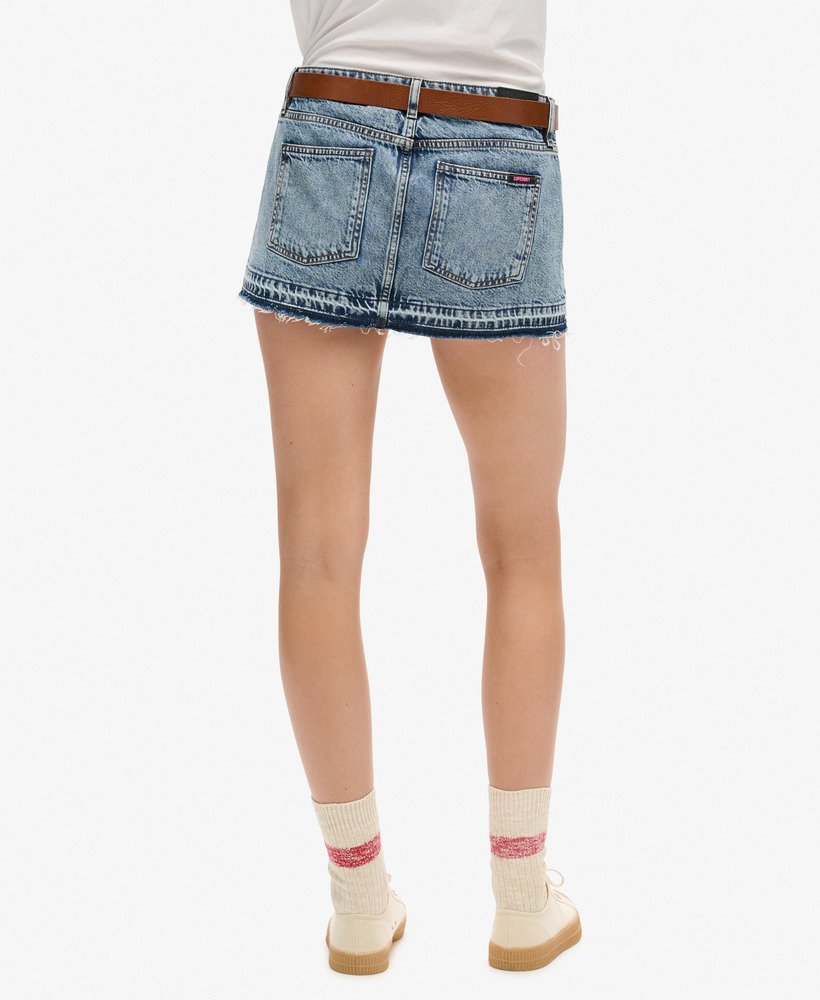 womens Denim Mini Skirt in Spring Vintage Custom | Superdry US