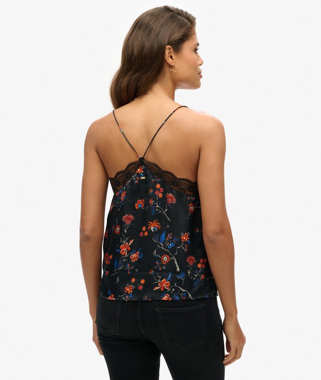 Lace Trim Satin Cami Top More Colours Available Price £17.49 Price reduced from £34.99 to You Save 50%
