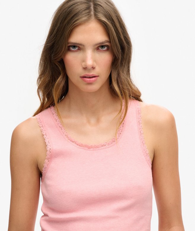 Athletic Essentials Vintage Lace Trim Vest Top (4) 4.8 out of 5 stars, 4 reviews More Colours Available Price £8.99 Price reduced from £17.99 to You Save 50%