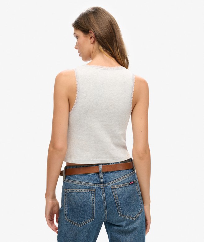 Organic Cotton Vintage Lace Trim Vest (1) 3 out of 5 stars, 1 reviews More Colours Available Price £8.99 Price reduced from £17.99 to You Save 50%