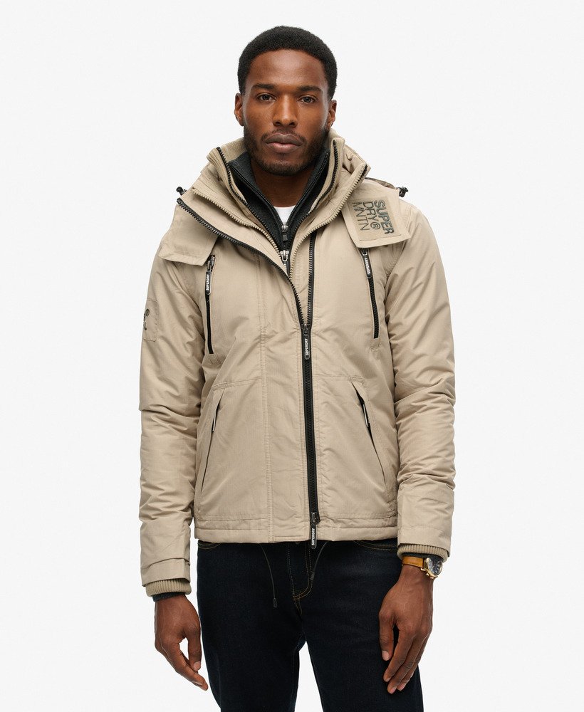 mens Mountain SD Windcheater Jacket in Winter Twig Beige | Superdry UK
