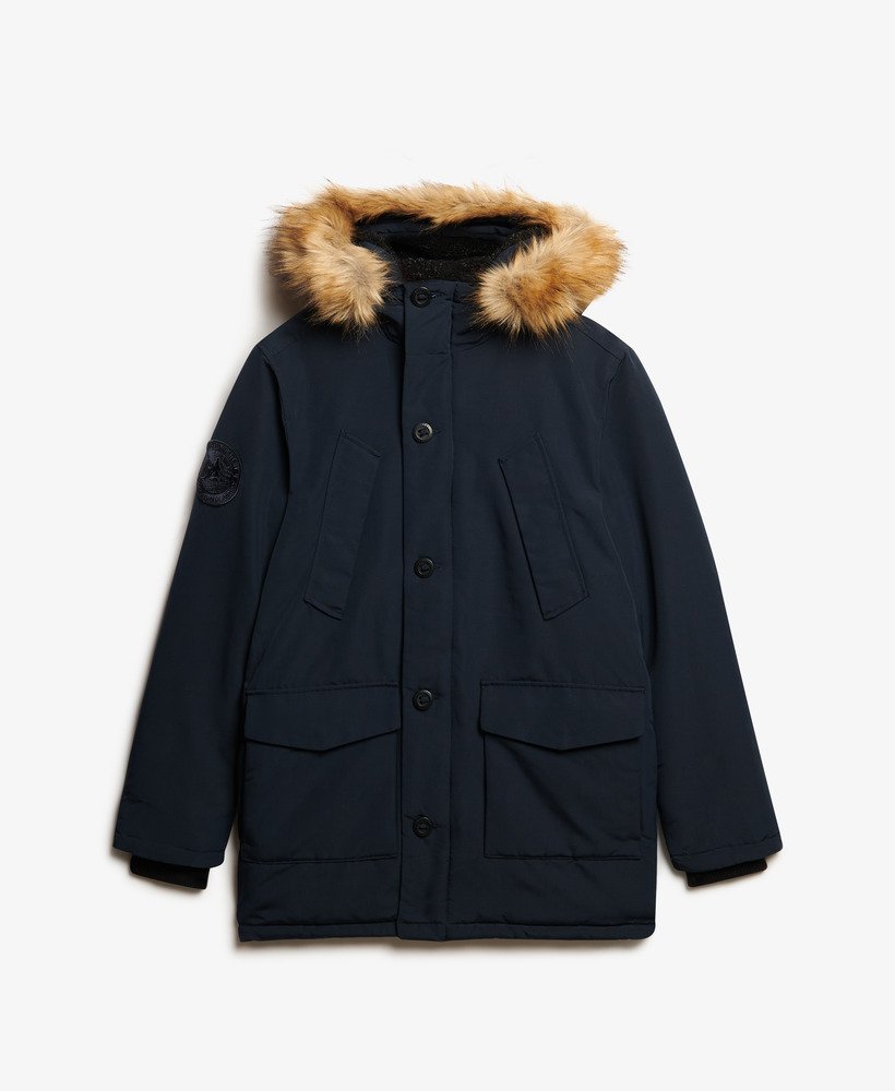 Superdry Heren Everest Parkajack Van Imitatiebont, Cedar Dark Green, XL Superdry Heren Everest Parkajack Van Imitatiebont, Cedar Dark Green, XL