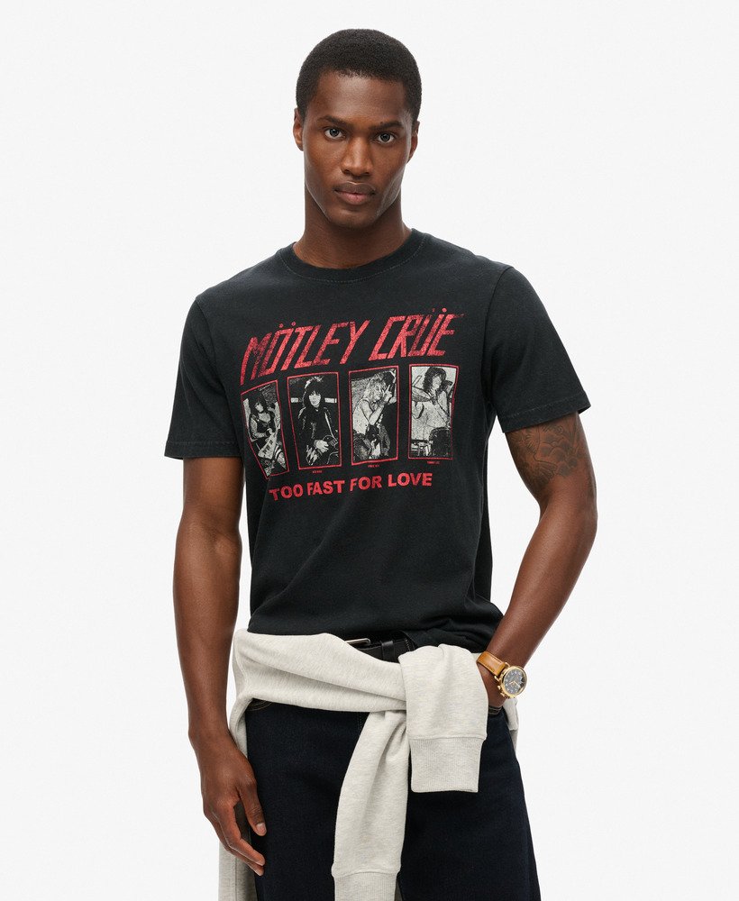 mens Mötley Crüe x Superdry Limited Edition T-Shirt in Heavy Amp