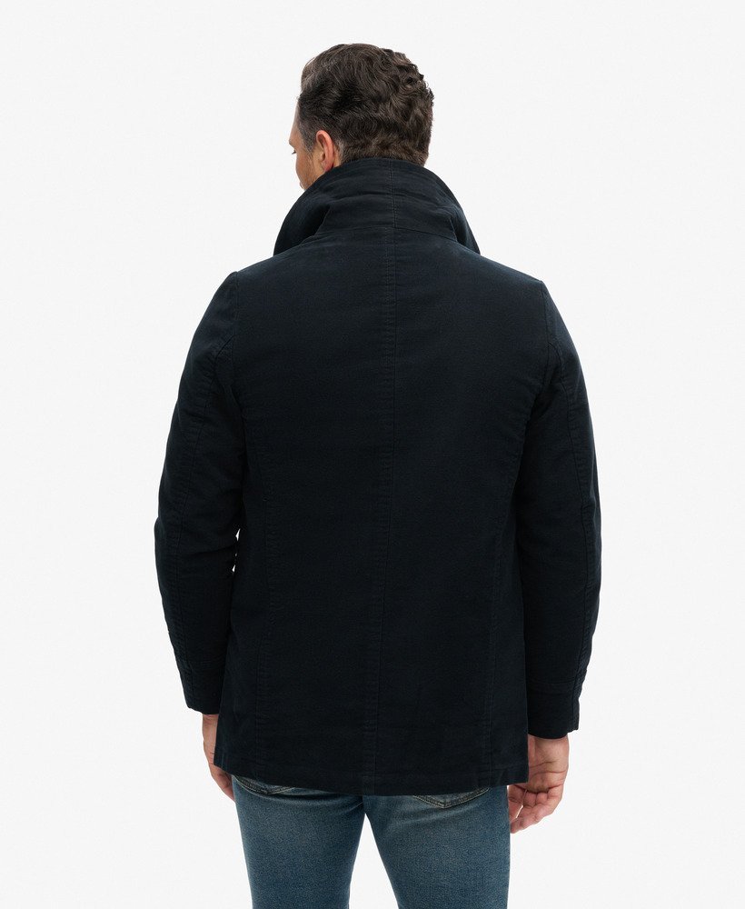 mens The Merchant Store - Moleskin Pea Coat in INK | Superdry US