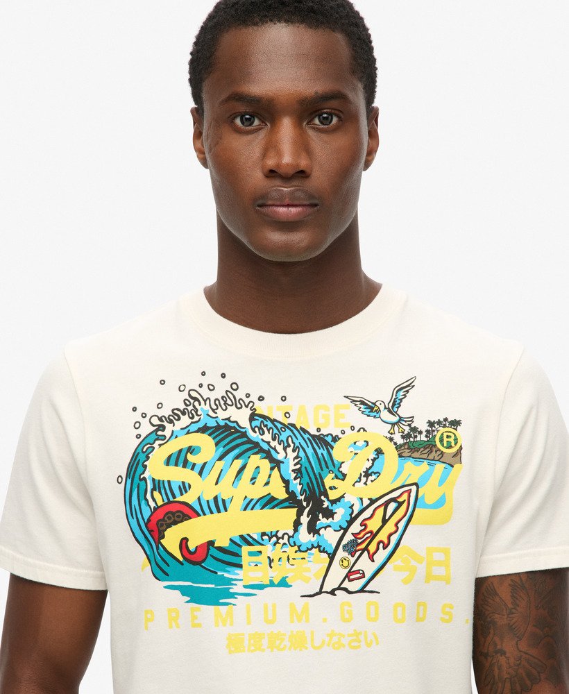 mens LA Graphic T-Shirt in OFF WHITE | Superdry US