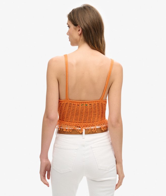 Vintage Crotchet Fringe Top