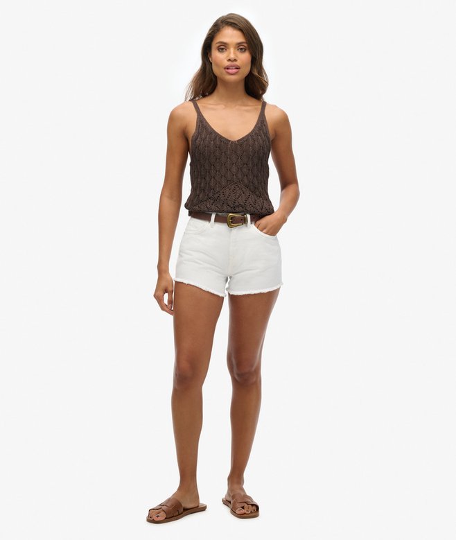 High Rise Denim Shorts