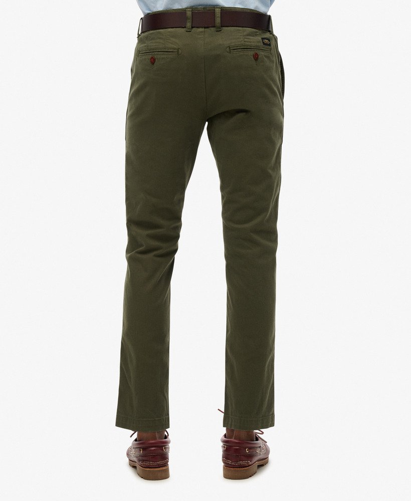 mens Slim Fit Chinos in Surplus Goods Olive | Superdry UK
