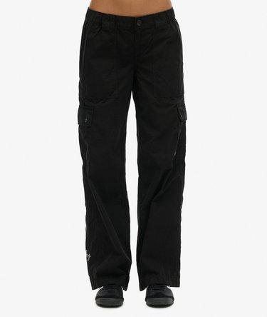 Low Rise Embroidered Cargo Pants Image 2