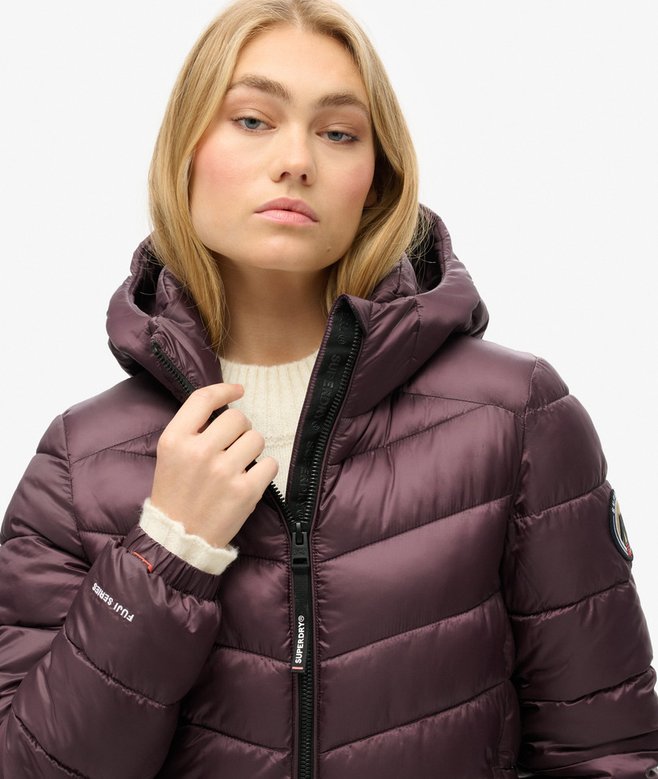 Superdry Piumino Sportivo Imbottito Fuji Da Uomo Con Cappuccio - Giacca Invernale Calda