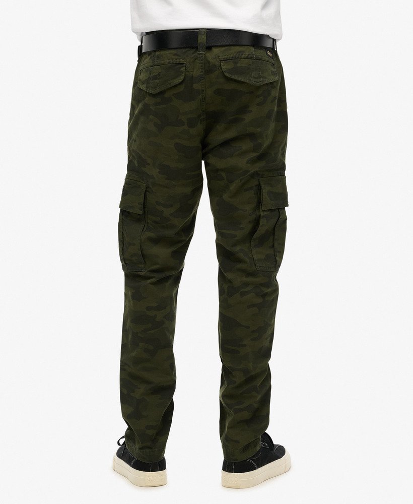 mens Organic Cotton Core Cargo Pants in Overdyed Camo