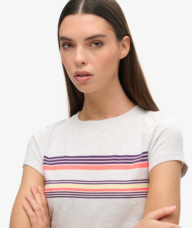 Vintage Stripe Crop T-Shirt