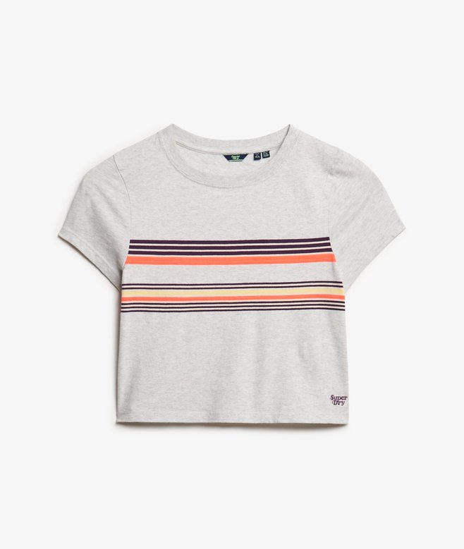 Vintage Stripe Crop T-Shirt