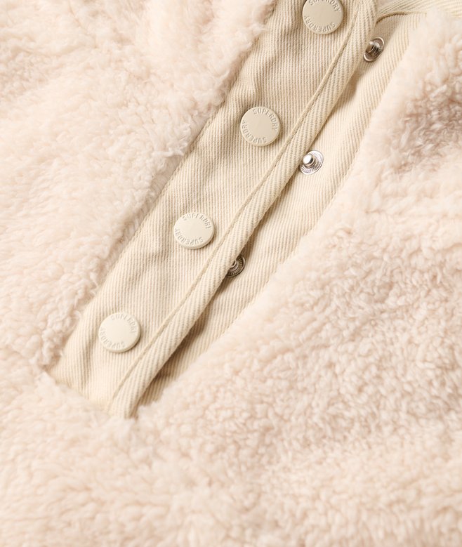 Super Soft Popper Neck Teddy Fleece