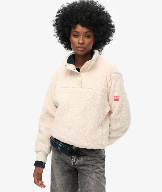 Super Soft Popper Neck Teddy Fleece