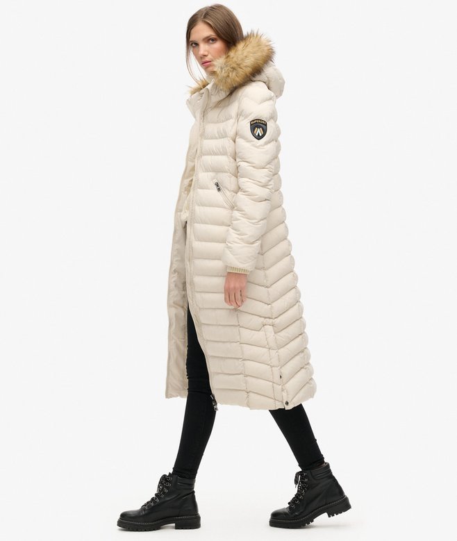 Fuji Faux Fur Hooded Longline Jacket