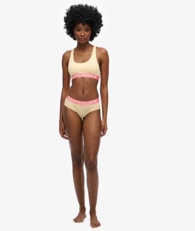 Organic Cotton Large Logo Crop Bralette