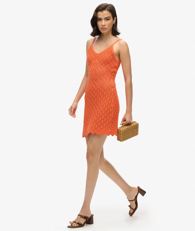 Crochet Cami Mini Dress