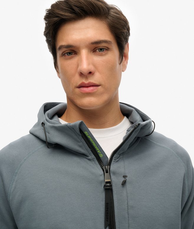 Tech Logo Loose Zip Hoodie