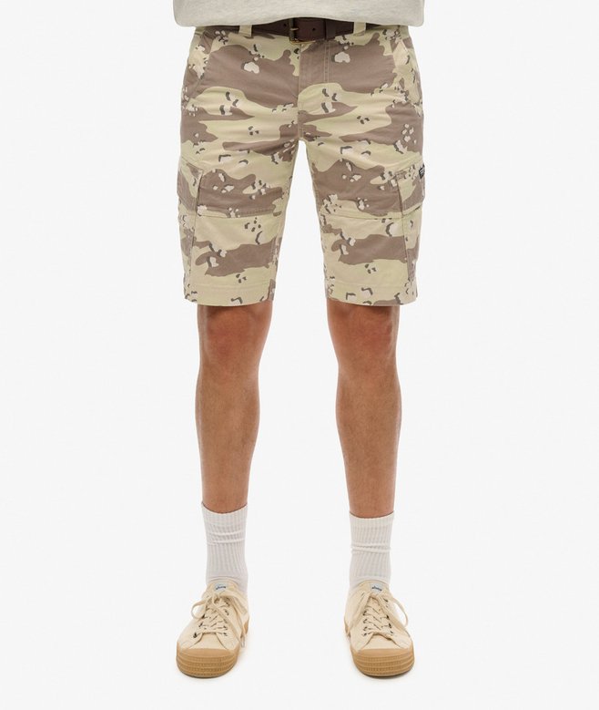 mens Core Cargo Shorts in Desert Camo Superdry UK