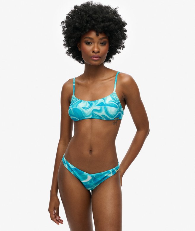 Printed Cheeky Bikini Bottoms
