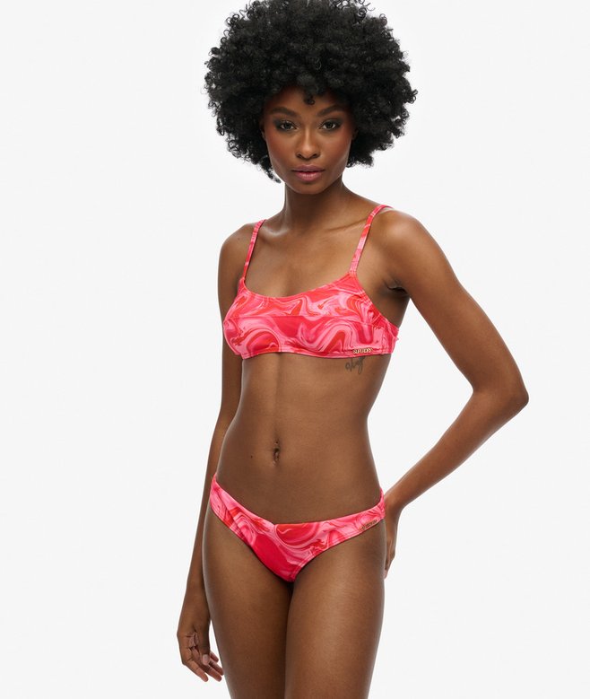 Printed Cheeky Bikini Bottoms