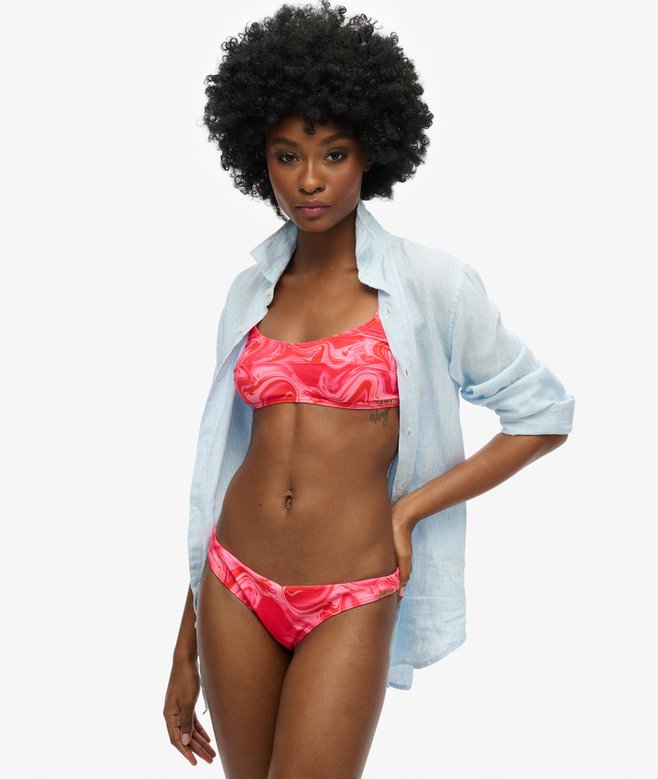 Printed Cheeky Bikini Bottoms