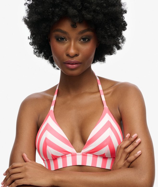 Stripe Triangle Bikini Top