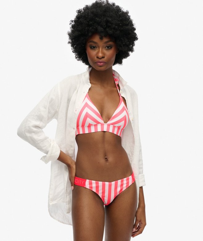 Stripe Triangle Bikini Top