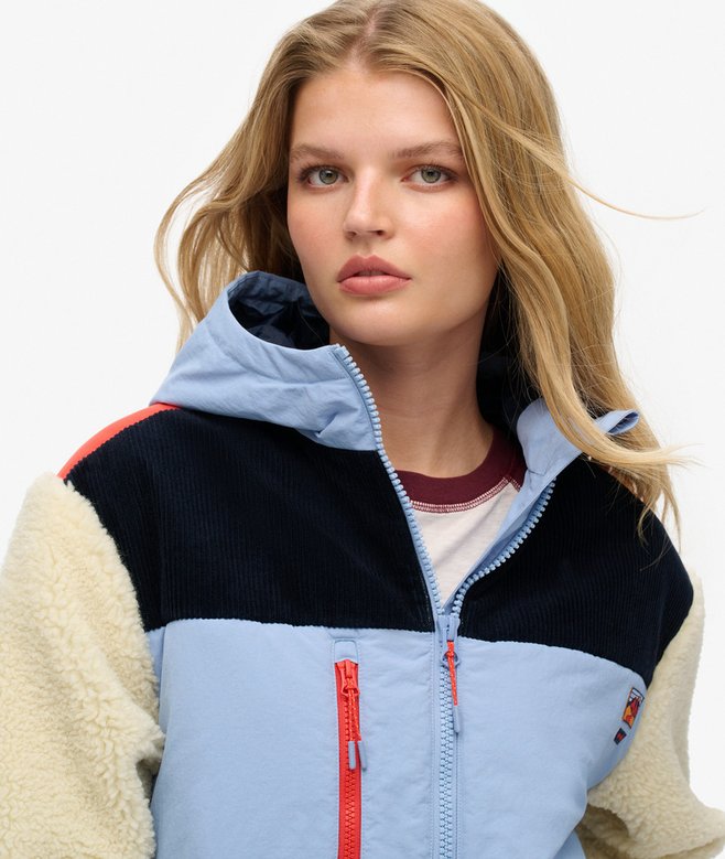 Spendex Ladies Denim Jacket with  Fleece Hoodie