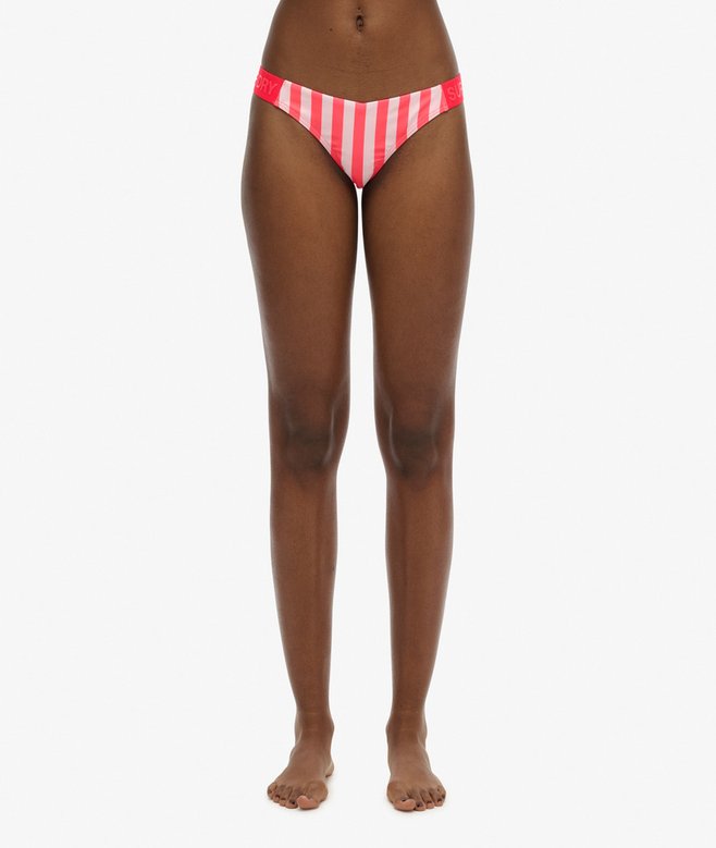 Striped Cheeky Bikini Bottoms