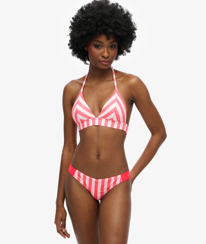 Striped Cheeky Bikini Bottoms