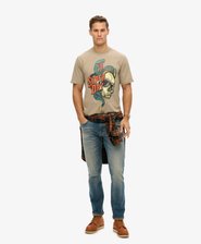 T-shirt ample à motif Biker Rock