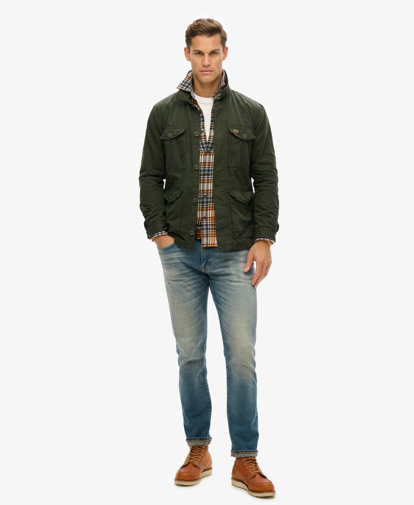 mens Military Lightweight Field Jacket in Surplus Goods Olive