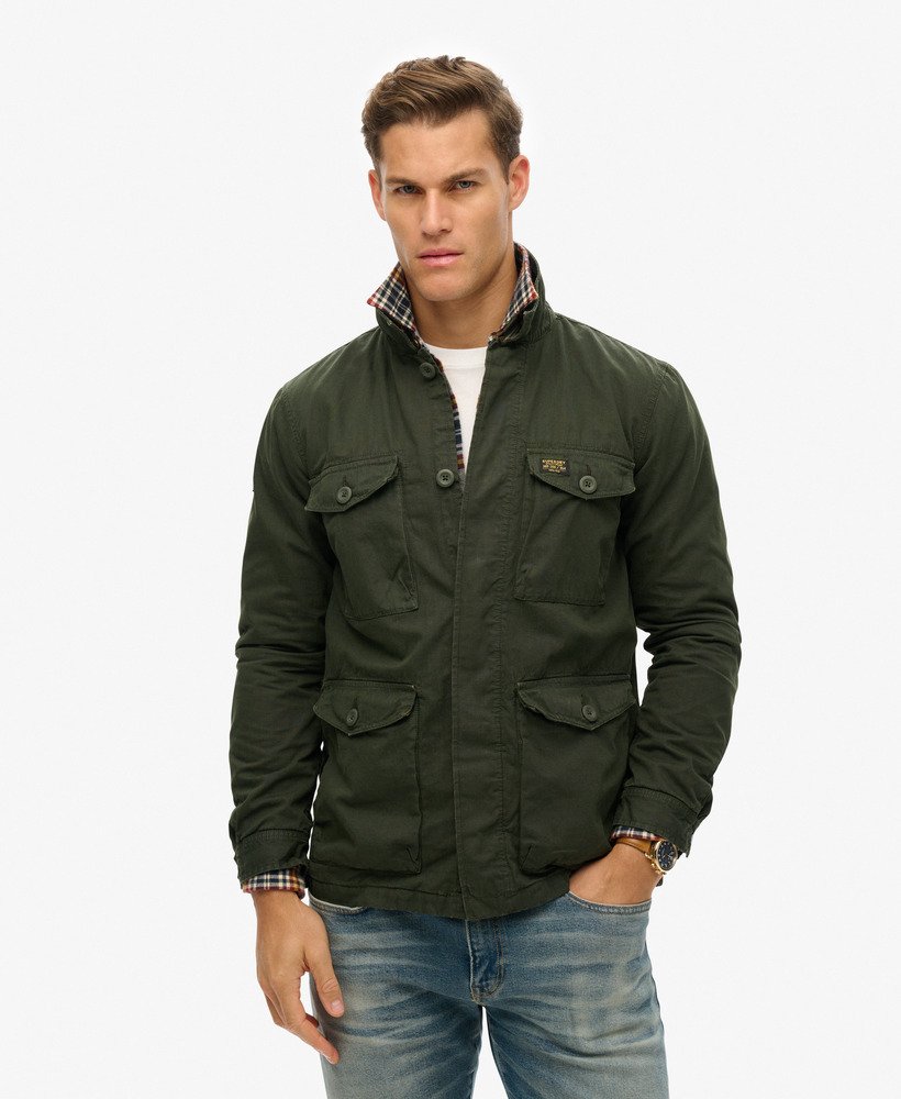mens Military Lightweight Field Jacket in Surplus Goods Olive