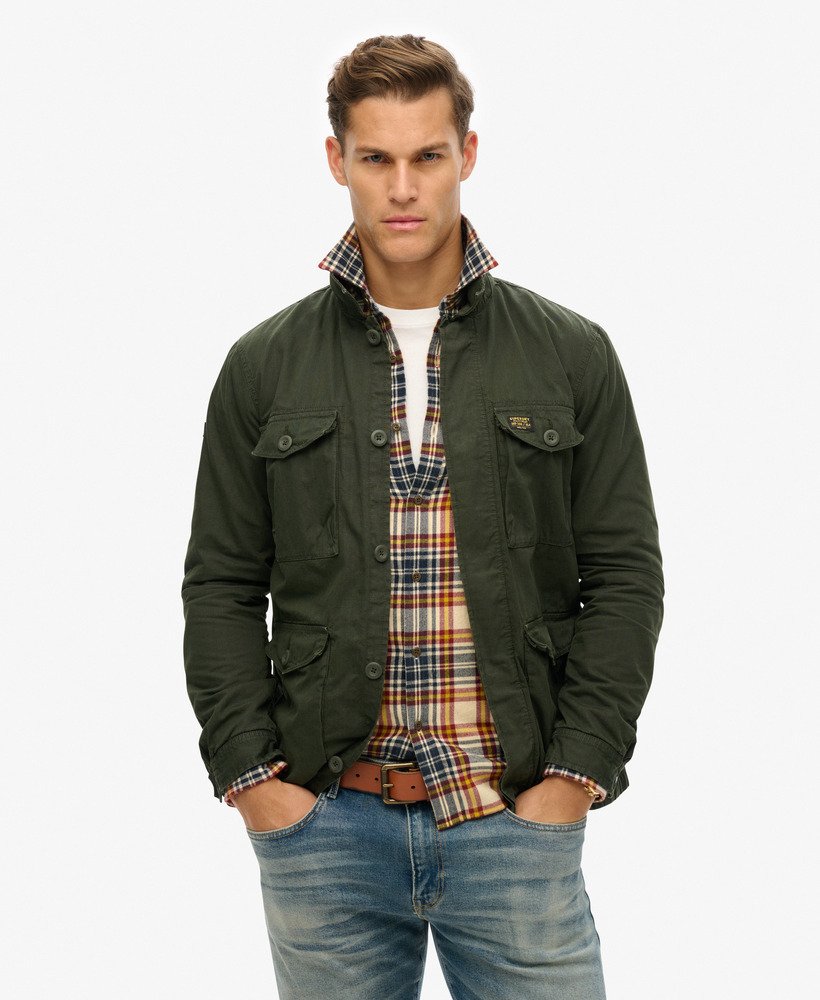 mens Military Lightweight Field Jacket in Surplus Goods Olive