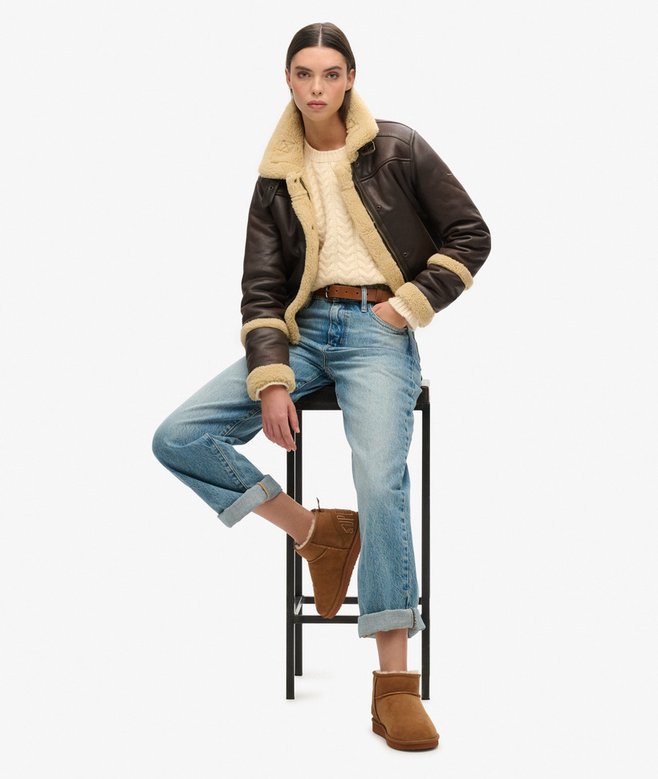 Suede Sherpa Mini Boots More Colours Available Price £62.99 Price reduced from £89.99 to You Save 30%